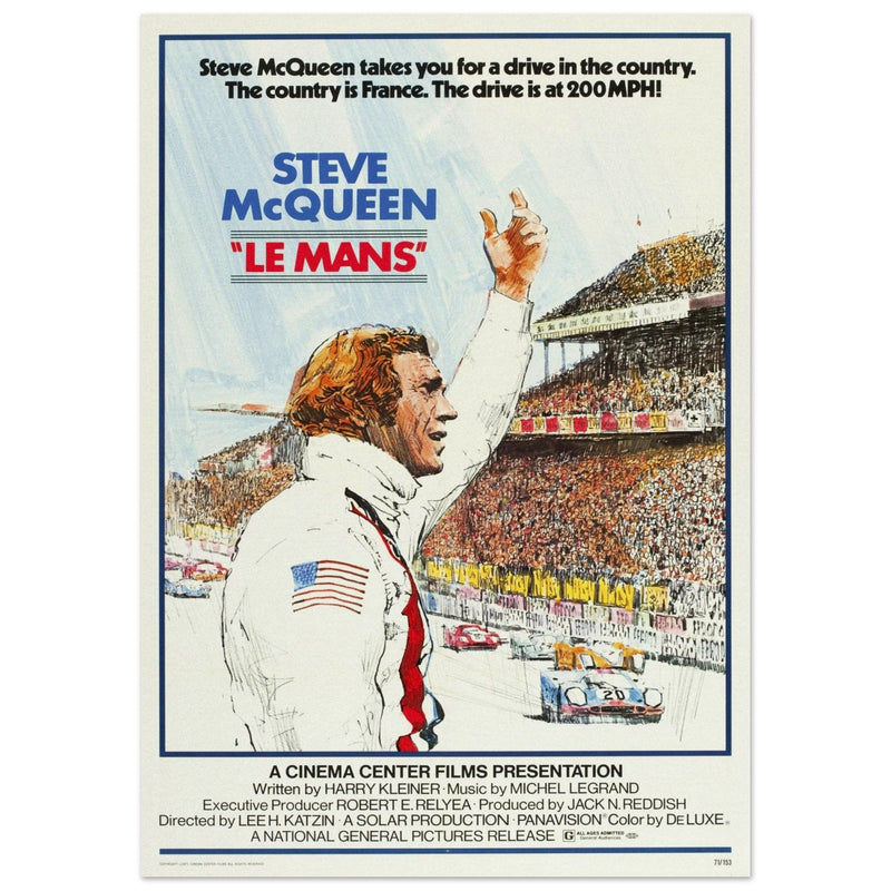 Steve Mc Queen Le Mans movie poster.