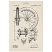 Vehicle whell patent illustration. Vintage drawing .