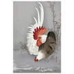 Rooster and chicken by Ohara Koson