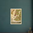 Beautiful antique old map from above of New York City 1770 by Bernad Ratzer