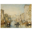 Venice the Rialto bridge in Italy. Antique painting by  Joseph Mallord William Turner.