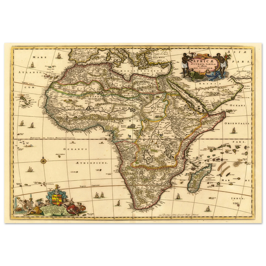 Africa ancient map print by Nicolaes Visscher