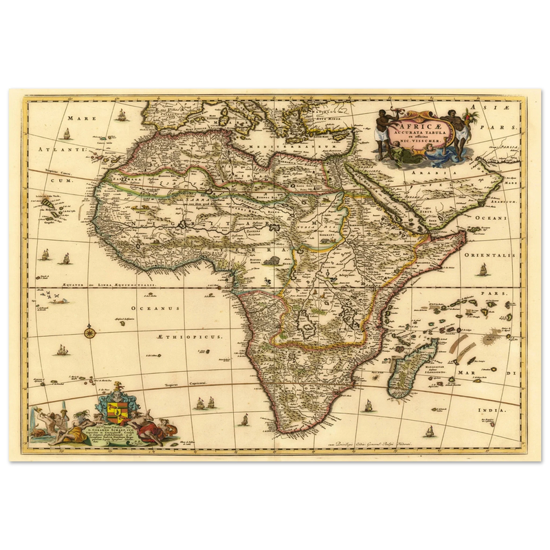 Africa ancient map print by Nicolaes Visscher
