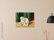 Cat with Ladybird old painting by Arthur Heyer.