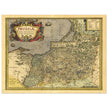 Ancient map of Prussia by Abraham Ortelius. Historic vintage map of 1570.