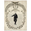 Declaration of Independence of America. George washington manuscript illustration.