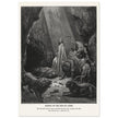 Gustave Dore The Bible engraving print . Daniel in the den of lions illustration .