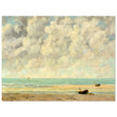 The calm sea by Gustave Courbet 1869.  antique painting.