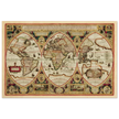 Ancient old world map of 1618. Geographica restituta per globi trientes by Franciscus Haraeus