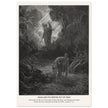 Gustave Dore The Bible engraving print . Adam and Eve driven out from Eden.