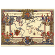 The Commonwealth of Nations or British Empire old poster. Antique vintage print reproduction of 1937