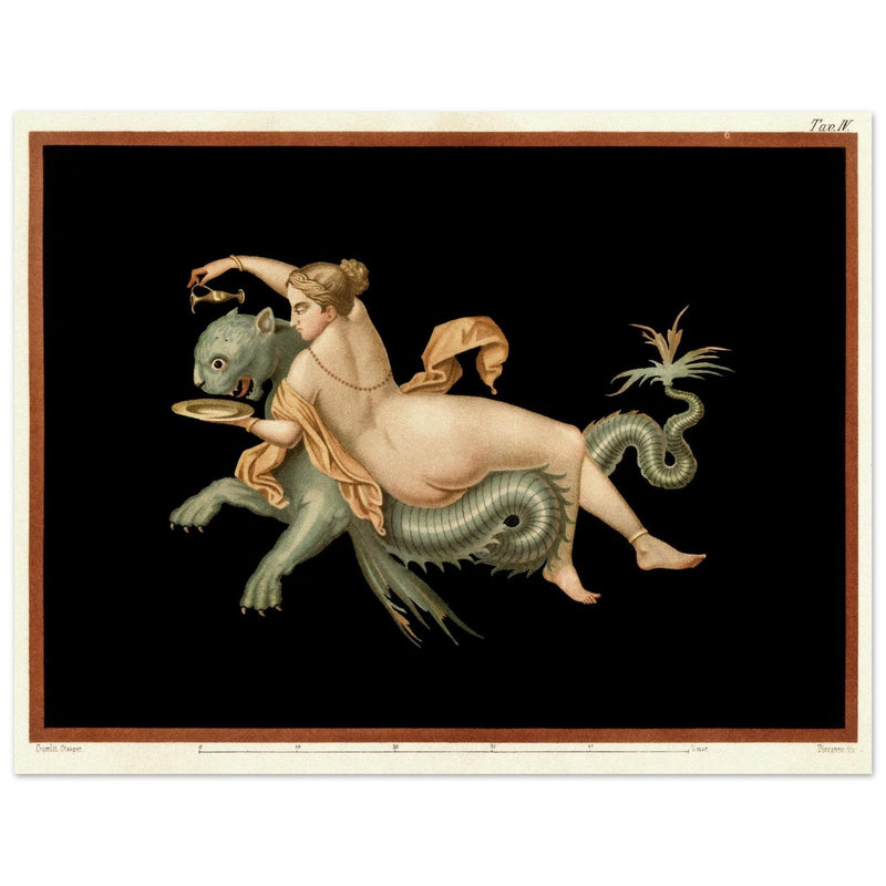 Nereid sea nymph supported by a monster, half panther and half fish by Victor Steeger.