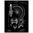 Vehicle whell patent illustration. Vintage drawing .