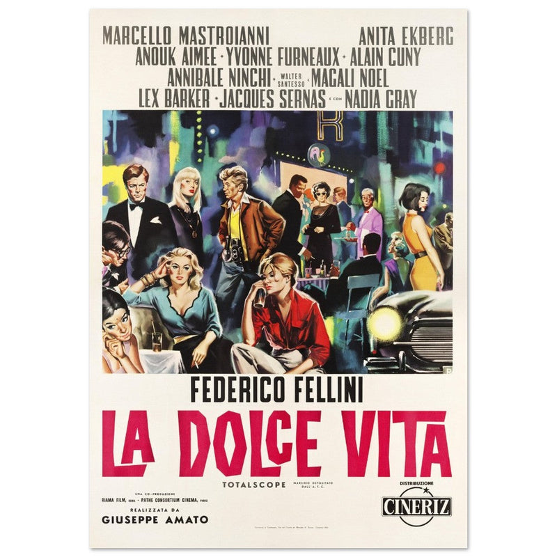 La Dolce Vita hitalian version movie poster.
