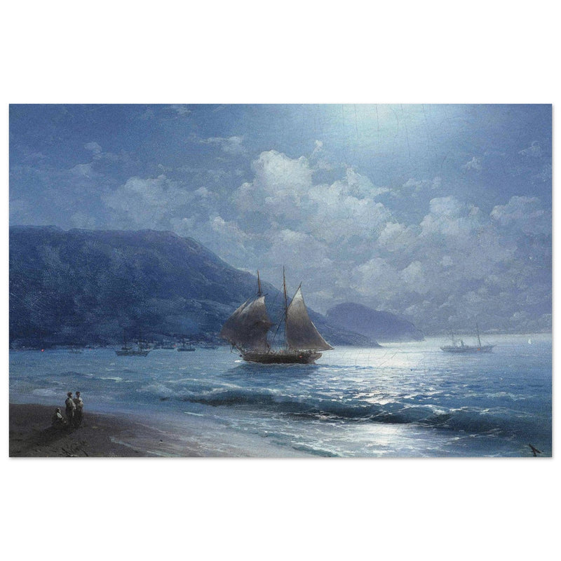 Ivan Aivazovsky  painting Off the coast near Yalta by moonlight