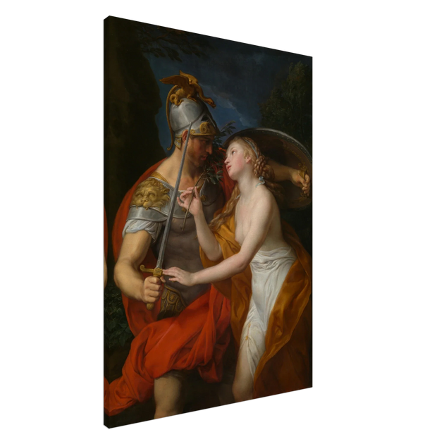 Canvas Allegory of Peace and War by Pompeo Girolamo Batoni 1776. Greek Roman mythology