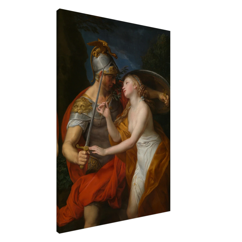 Canvas Allegory of Peace and War by Pompeo Girolamo Batoni 1776. Greek Roman mythology