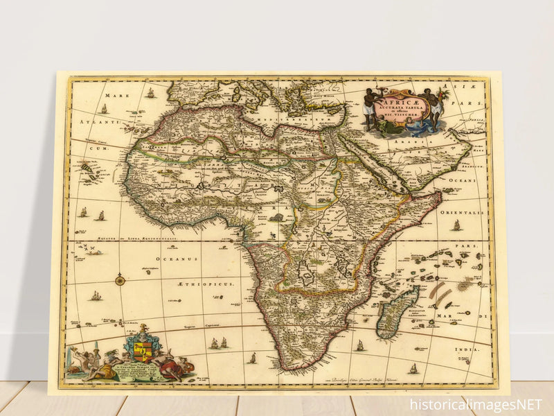 Africa ancient map print by Nicolaes Visscher