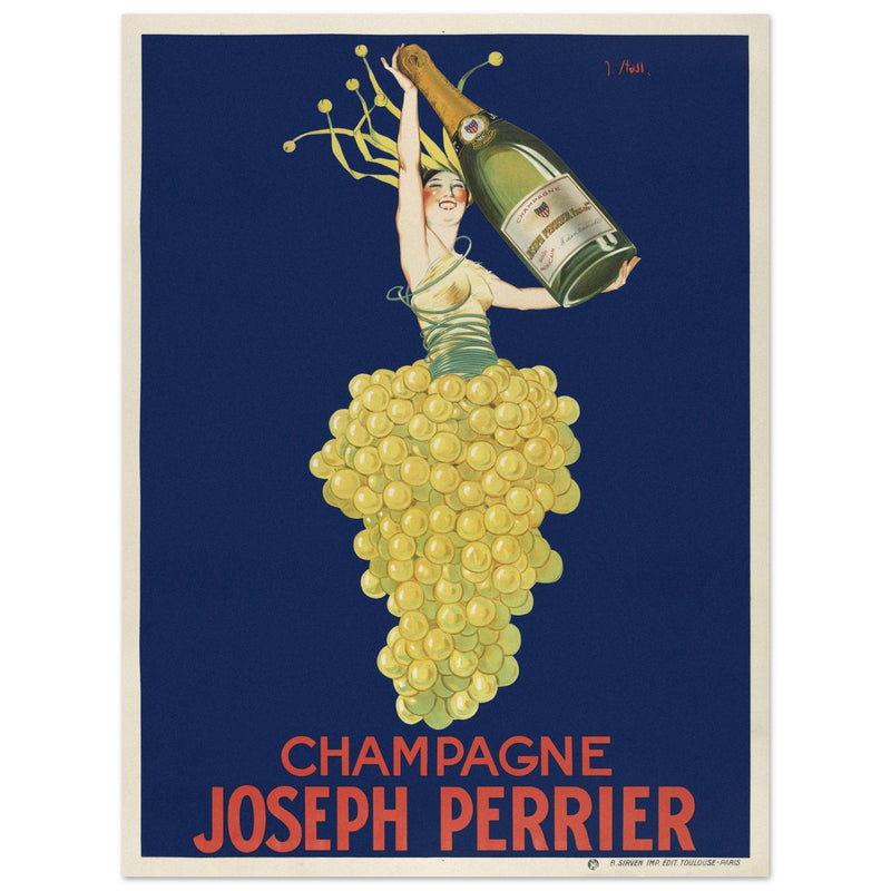 Joseph Stall Champagne Joseph Perrier vintage poster