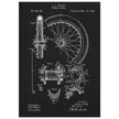 Vehicle whell patent illustration. Vintage drawing .
