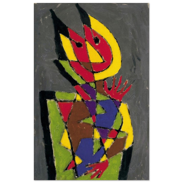 Paul Klee Figurine des bunten Teufels (  Figurine of the Colourful Devil ) abstract painting. Remasterded artwork