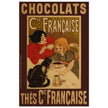 Chocolate advertising poster by Steinlen Chocolats / Thés Cie Française. Vintage historic artwork.
