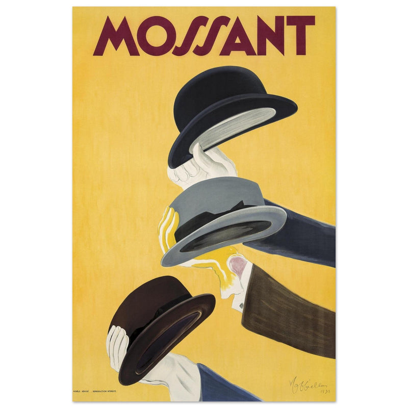 Mossant hats Advertising by Leonetto Cappiello.