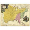 Ancient map of North America Louisiana french region 1687 by Johan Baptist Homann