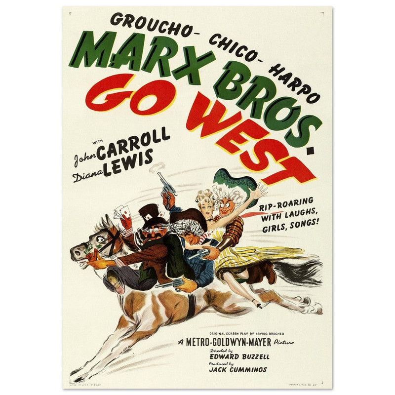 Marx Brothers Go West movie poster.
