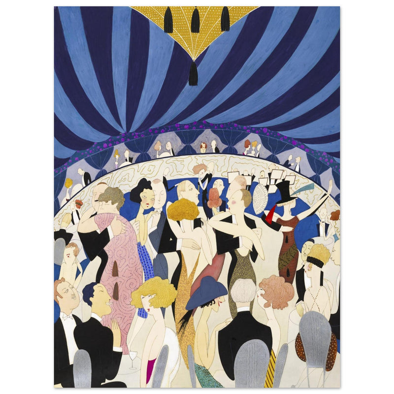 Anne Harriet Fish vintage illustration:  Dancing Couples in ball room fashion magazine cover.