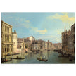 Grand Canal in Venice Italy. Antique painting by Canaletto 1738.