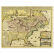 Ancient map of the french North America by Henri Chatelain.