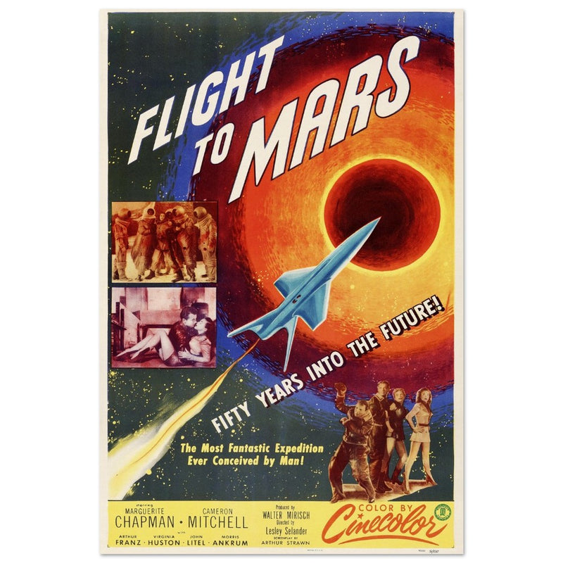Flight to Mars movie poster.