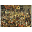 The Fight Between Carnival and Lent old painting by  Pieter Brueghel the Elder.