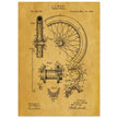 Vehicle whell patent illustration. Vintage drawing .