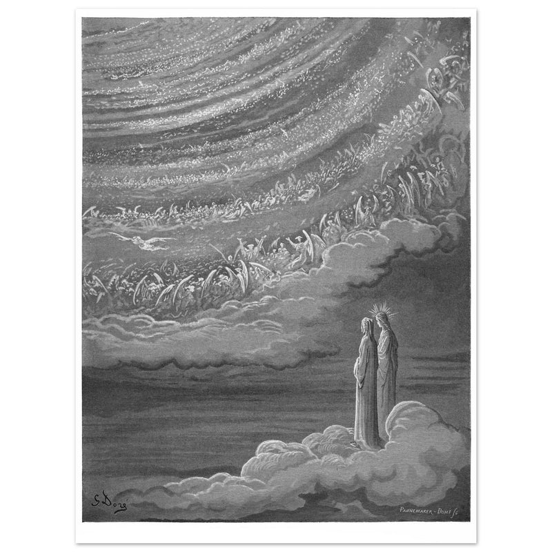 Gustave Dore illustration for The Divine Comedy by Dante Alighieri.  Paradise.