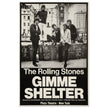 The Rolling Stones music promo poster for Gimme Shelter film at the Plaza Theatre in New York.