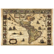America antique map by Willem Janszoon.