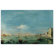 Giudecca Canal and the Zattere in Venice Italy. Antique painting by Francesco Guardi 1757.