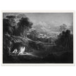 John Martin Paradise Lost vintage mezzoting engraving . Raphael Conversing with Adam and Eve .