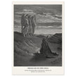 Gustave Dore The Bible engraving print . Abraham and the three Angels .