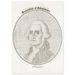 Declaration of Independence vintage print reproduction. George Washington president .