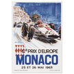 Michel Beligond Monaco car race 1963 vintage poster .