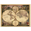 1682 Ancient double hemisphere world map by Frederick de Wit . Nova Orbis Tabula .
