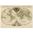Ancient world map poster reproduction