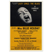 Billie Holiday music poster of her concert at Carnegie Hall in 1956.