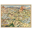 Tour with Confidence with Shell  illustrated vintage map  by Don Bloodgood.