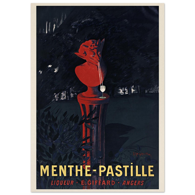 Menthe Pastille Liqueur advertising vintage poster by Leonetto Cappiello.