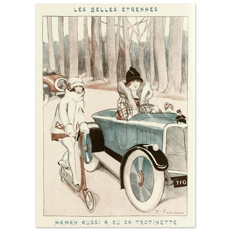 Les Belles Etrennes by Fabien Fabiano.  illustration of an illustration published in Fantasio Magazine in the 30s.