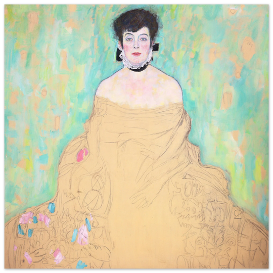 Gustav Klimt Amalie Zuckerkandl woman portrait painting.